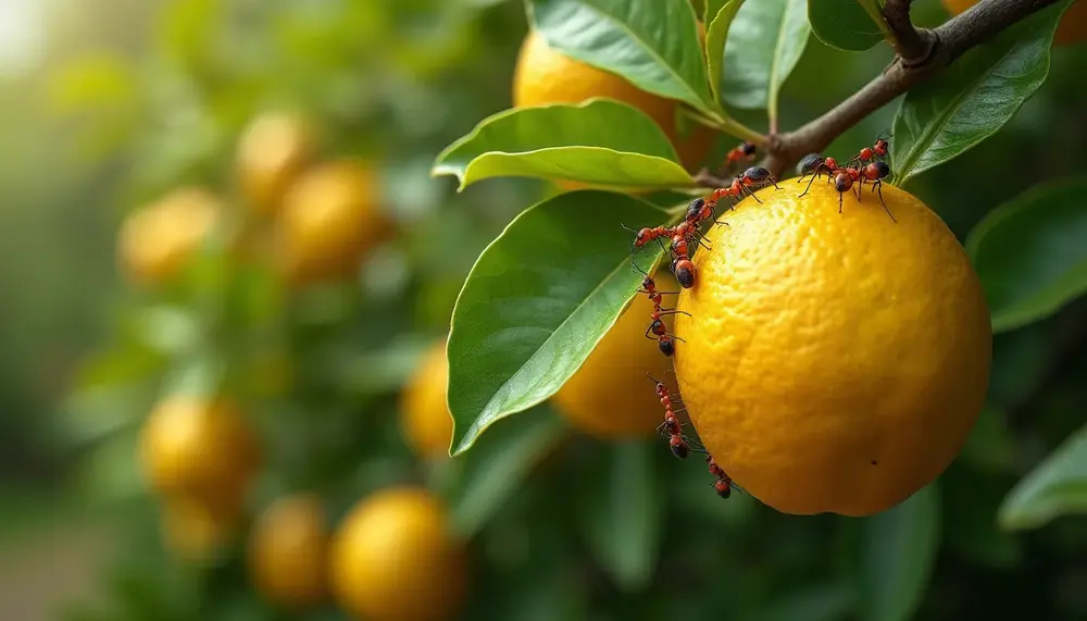 Ameisen und Zitronenbaum: Eine symbiotische Beziehung